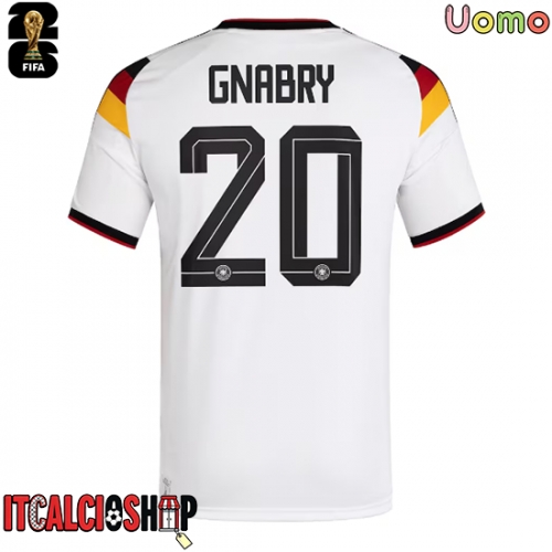 Germania Serge Gnabry #20 Prima Maglia Mondiali 2026 Manica Corta